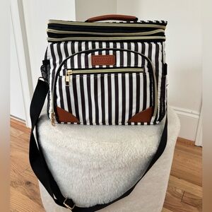 Yes bag insulated striped lunch bag
